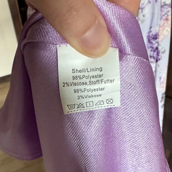 Grace Karin Lavender Floral Dress - Picture 7 of 7